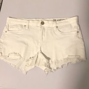 BLANK NYC white cutoff shorts